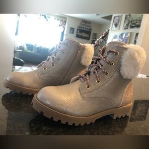 Glitter Accent, Faux Fur, Kids Boots